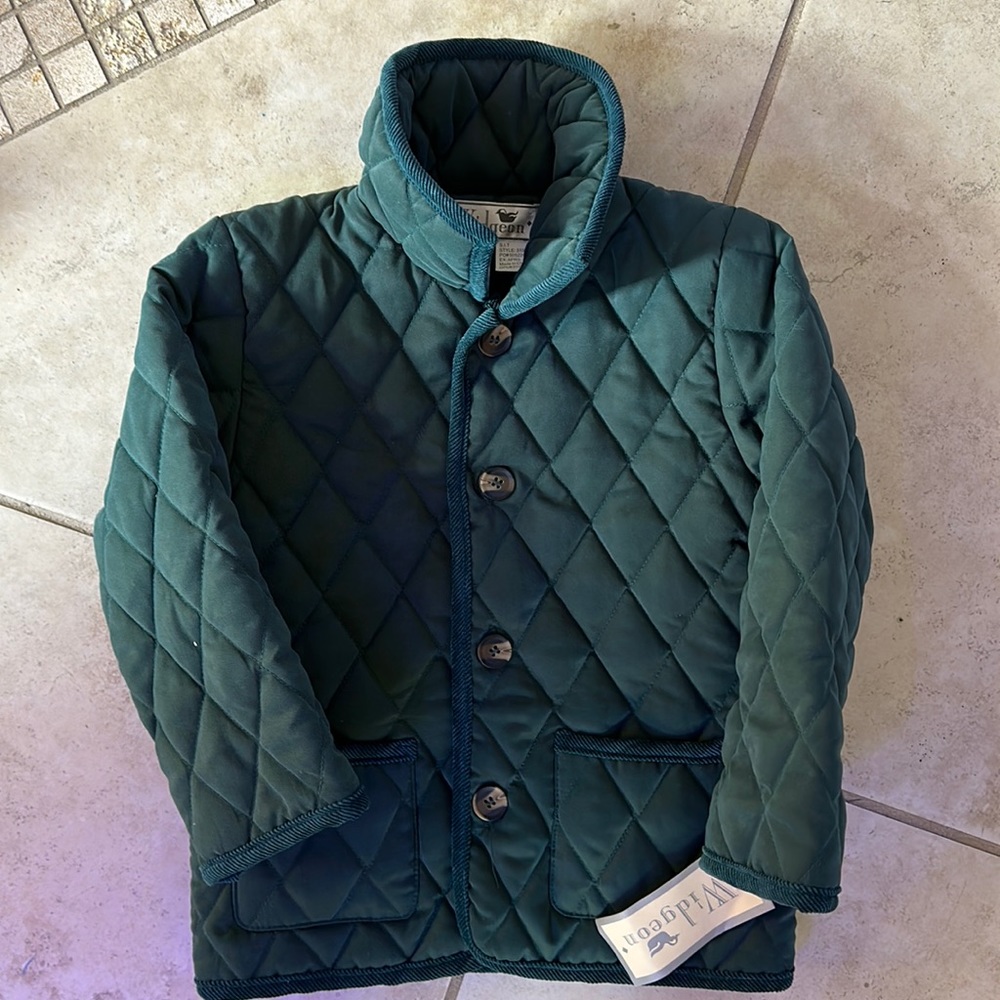 Widgeon Kids peacoat style Hunter Green Winter Jacket size 5 NWT